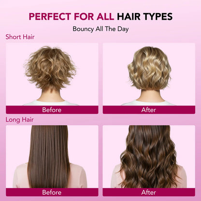 SKG Waveflex 4-In-1 Adjustable Hair Waver Crimper – Beach Waves Curling Wand, Mermaid Hair Style, Ceramic 4 Barrel Sizes, 5 Temp Settings & Negative Ionic Care, Fast Heat-Up, Safe and Easy to Use